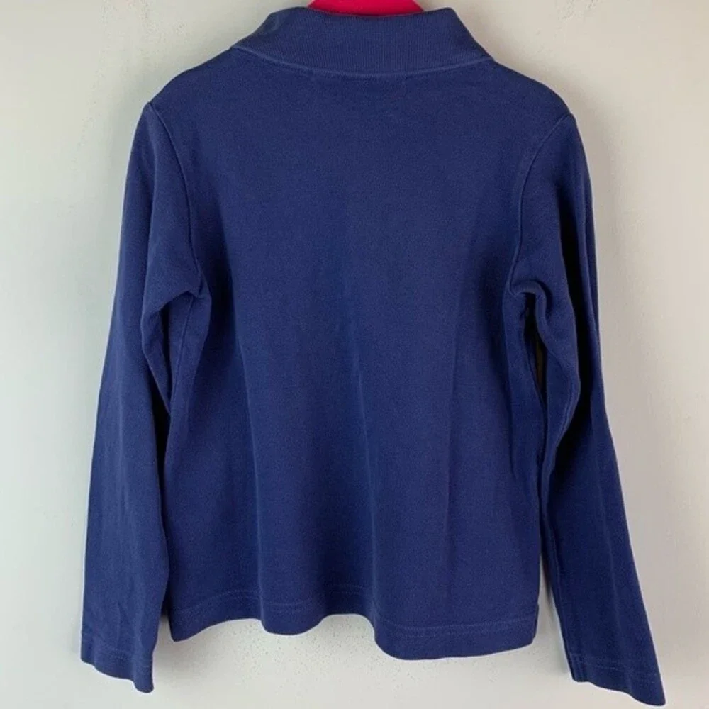 Lilly Pulitzer girl’s top polo long sleeves navy no size tag probably 4/5y